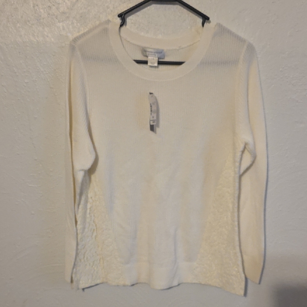 Christopher & Banks Cream Knit Sweater